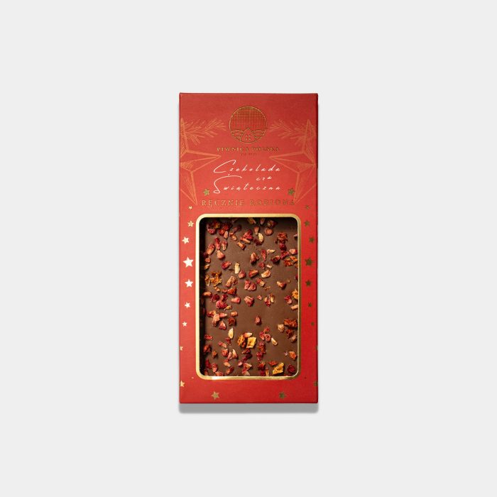 czekolada-świąteczna-ręcznie-robiona-czerwone-opakowanie