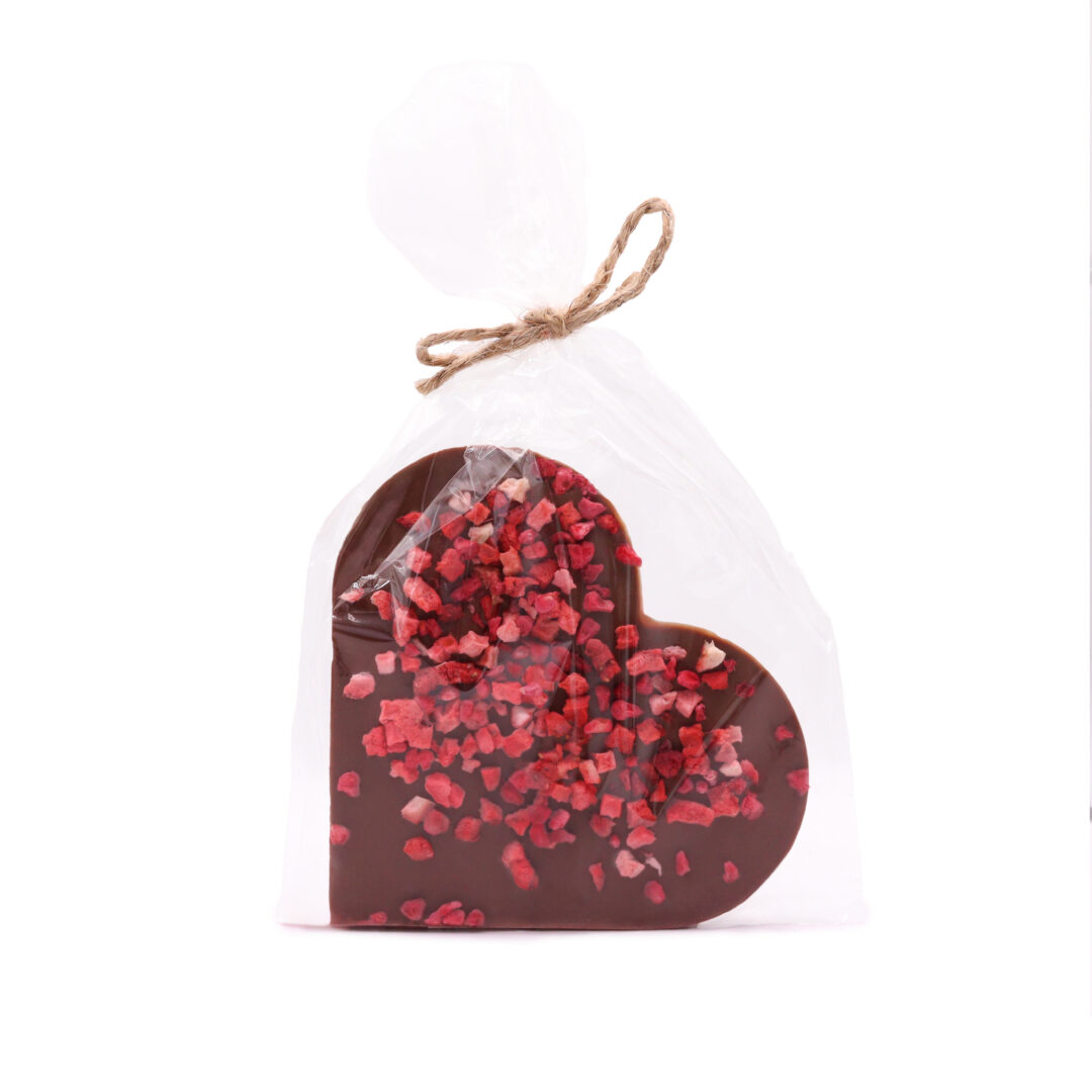Serce z czekolady Malina i Truskawka 85g