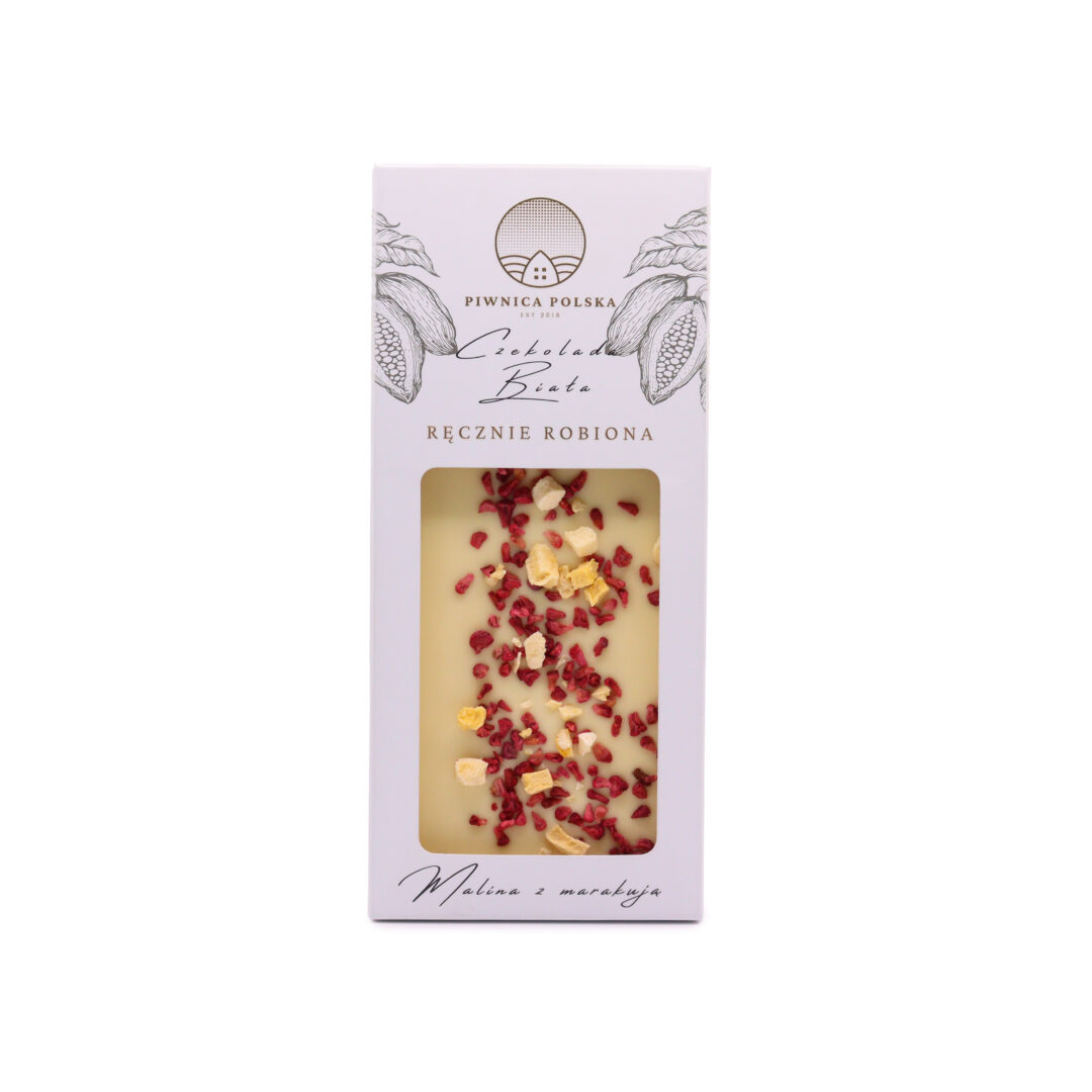 Czekolada biała Malina z marakują 85g