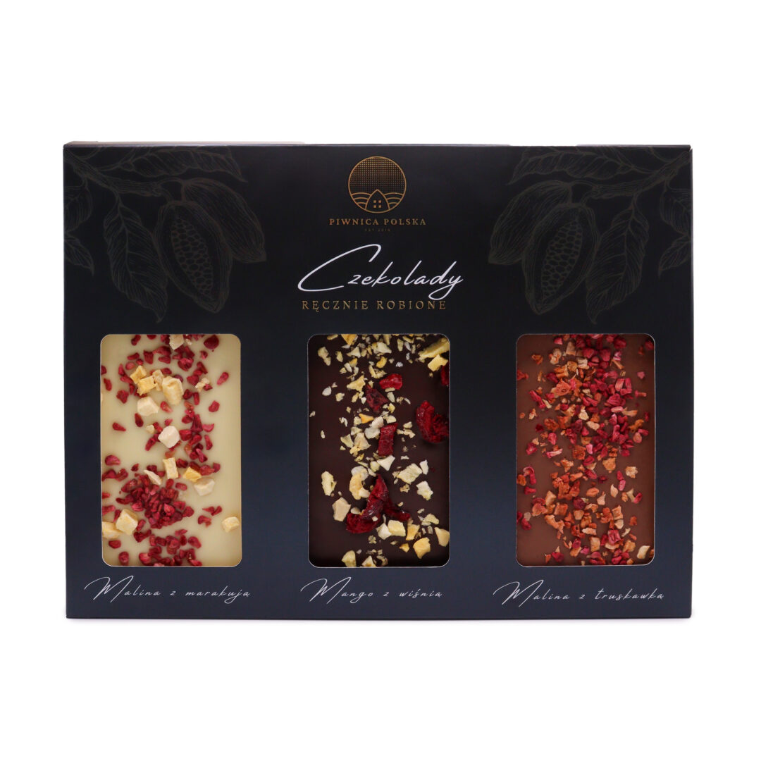 Trzypak czekolada biała, deserowa i mleczna