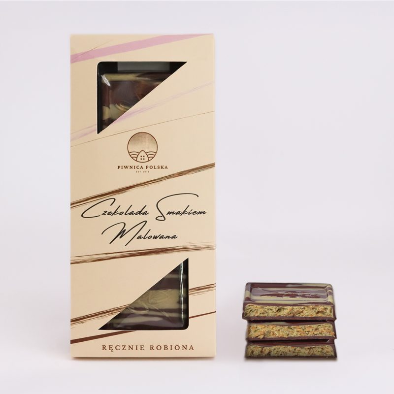 Czekolada Smakiem Malowana 100g Pistacja z naleśnikiem francuskim