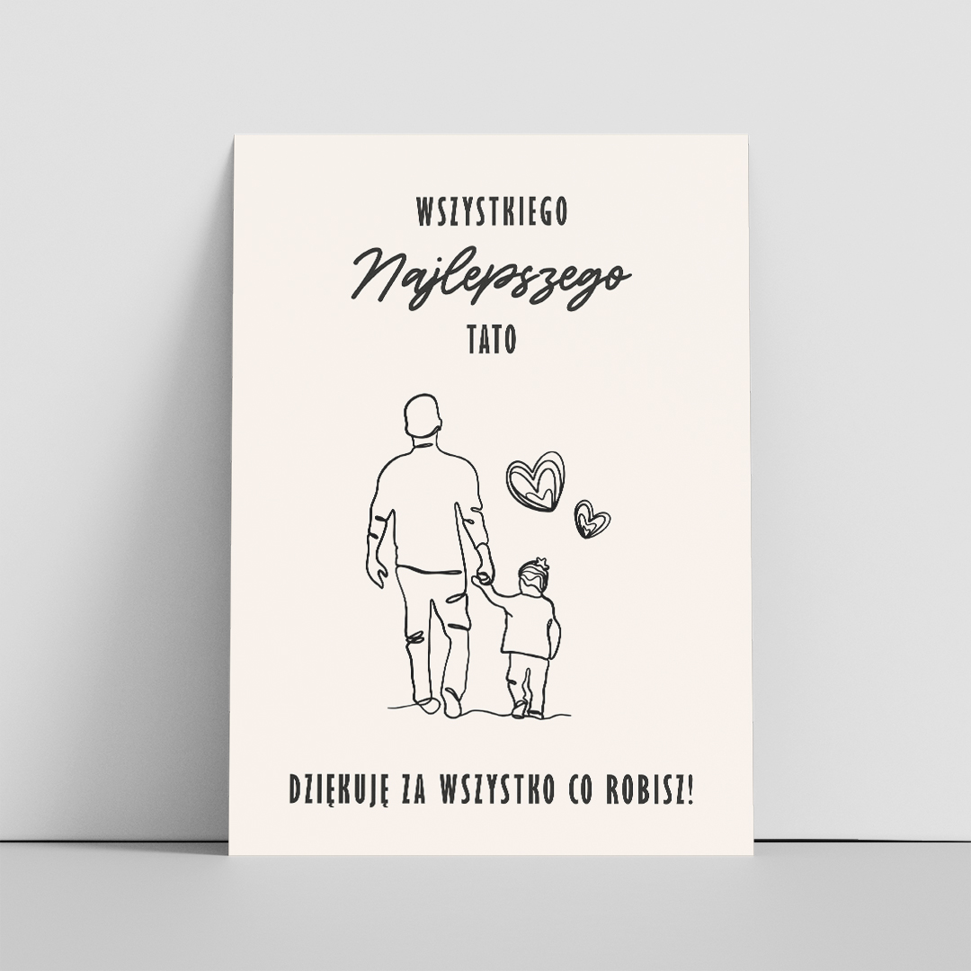 Dzień Taty Kartka A6 Front