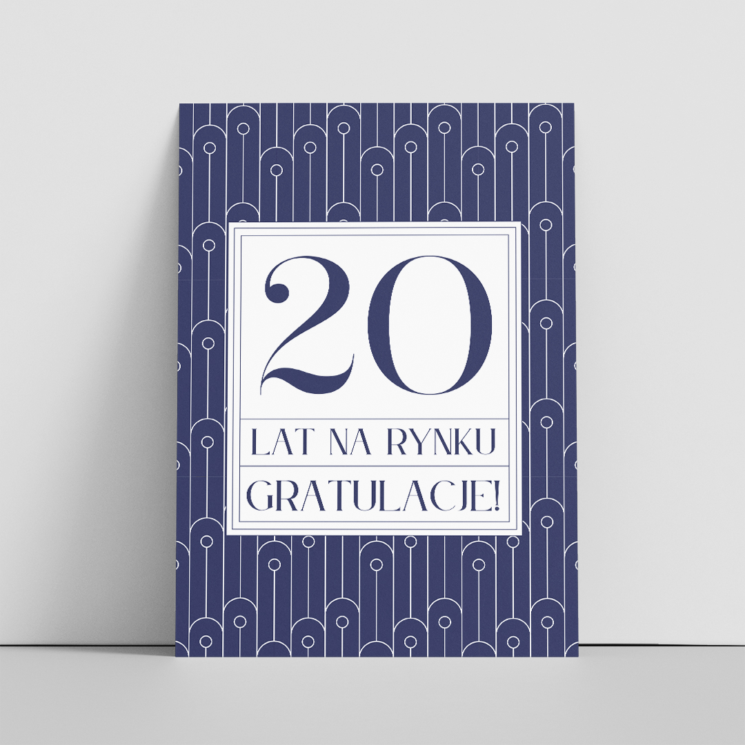 Jubileusz 20 lat Kartka A6 Front