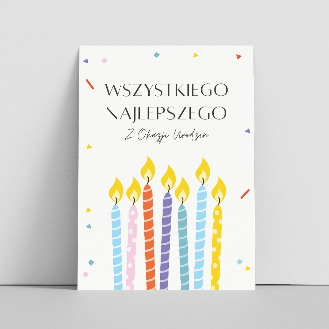 Urodziny 1 Kartka A6 Front