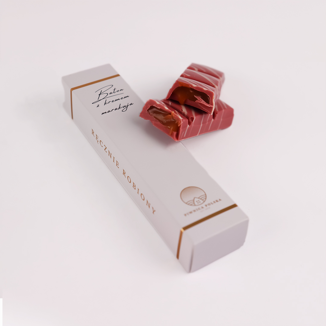 Baton czekoladowy z kremem Marakuja 35g - obrazek 2