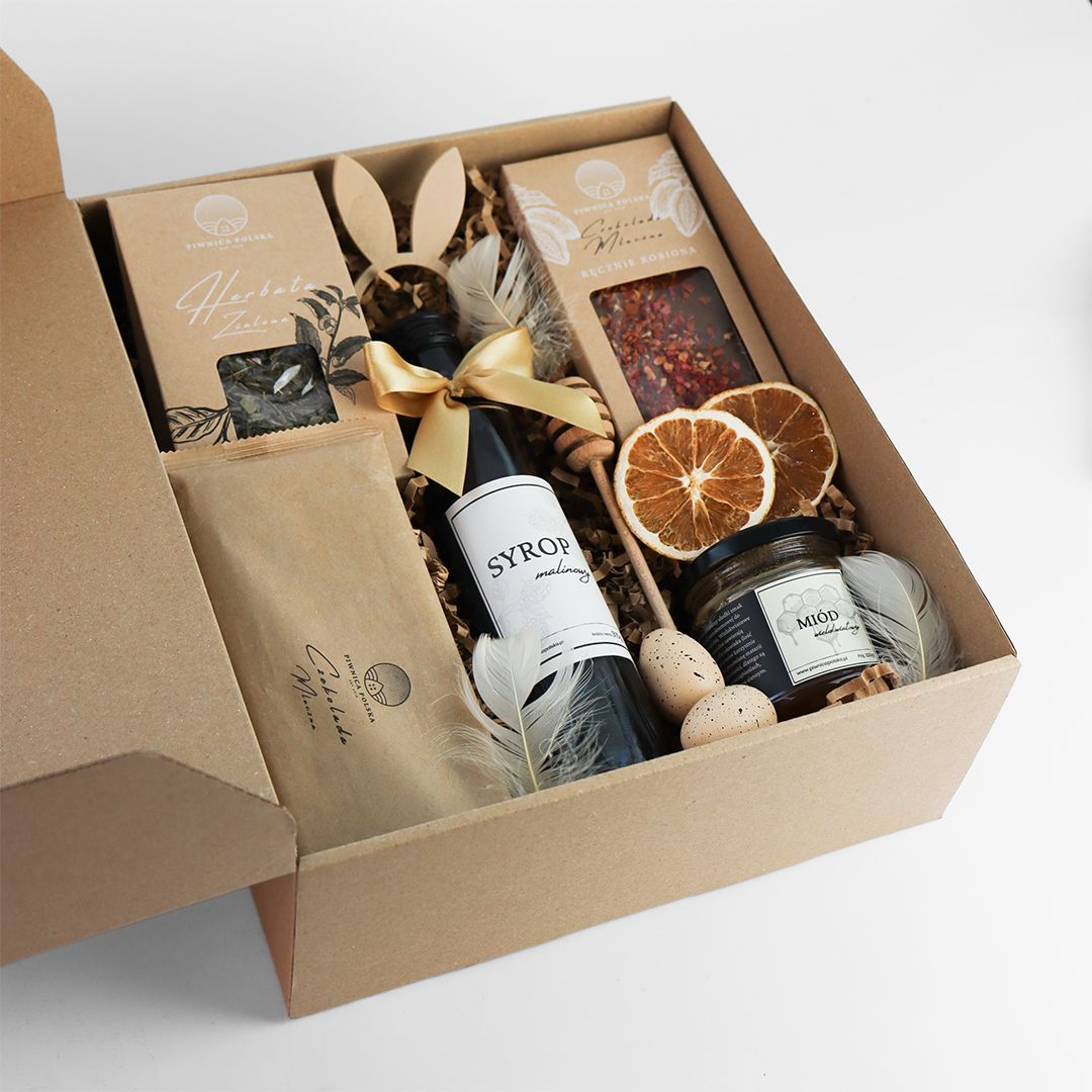 syrop czekolada herbata zielona miód Zestaw Prezentowy Smaki Wielkanocy