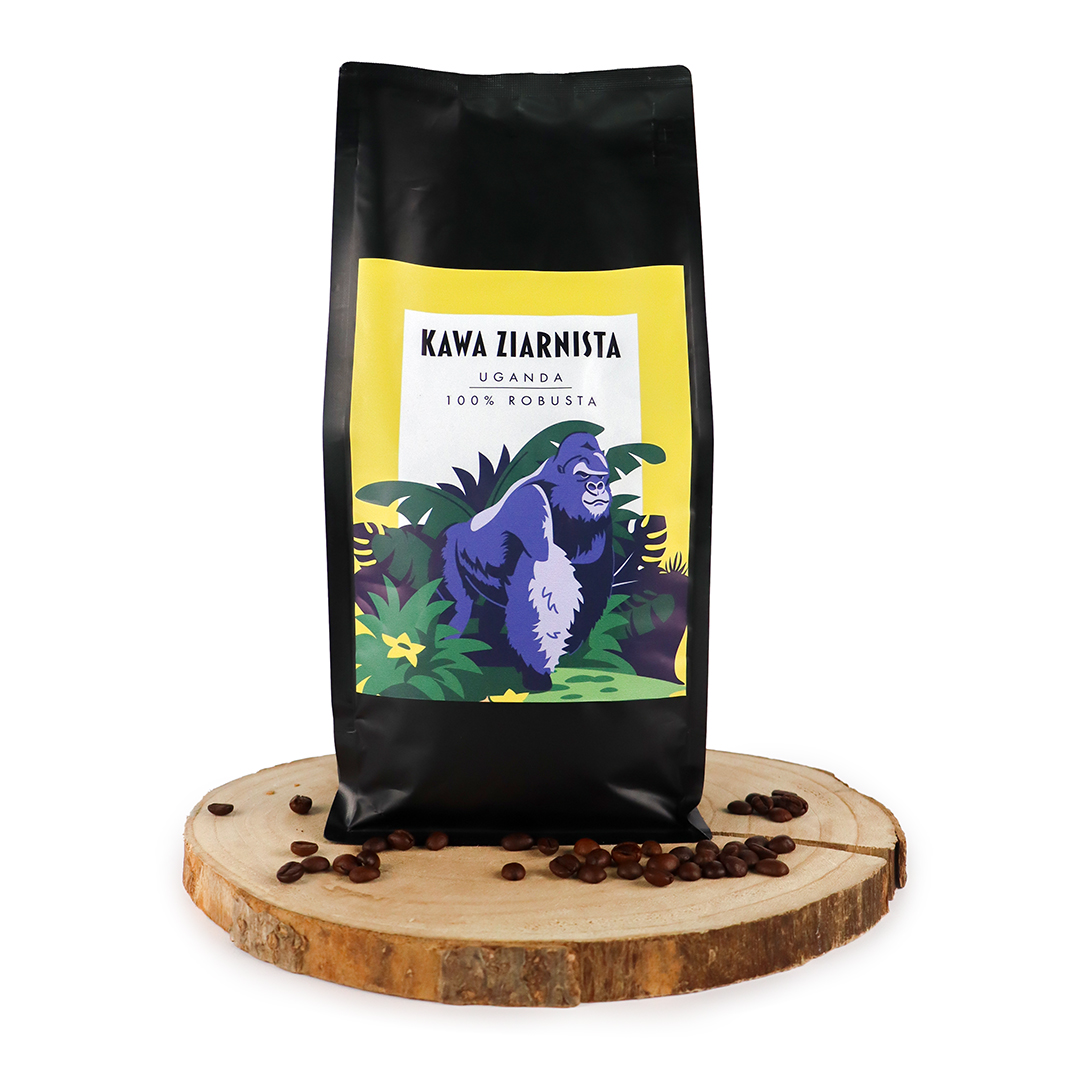 kawa robusta 1kg 3 Kawa ziarnista Robusta 100% Uganda 1 kg